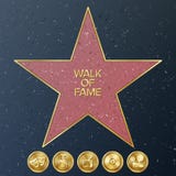 berömmelse hollywood går Vektorstjärnaillustration Berömd trottoarboulevard royaltyfri illustrationer berömmelse hollywood går Vektorstjärnaillustration Berömd trottoarboulevard royaltyfri illustrationer