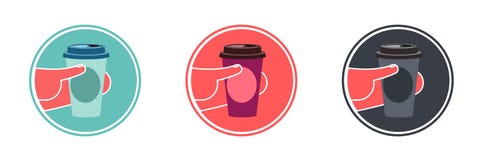 Beschikbare koffiekop ter beschikking royalty-vrije illustratie Beschikbare koffiekop ter beschikking royalty-vrije illustratie