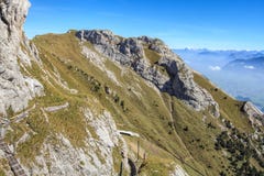 Beskåda från Mt Pilatus i höst Fotografering för Bildbyråer Beskåda från Mt Pilatus i höst Fotografering för Bildbyråer