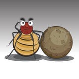 Besouro com balão, personagem de banda desenhada, imagem do vetor ilustração royalty free Besouro com balão, personagem de banda desenhada, imagem do vetor ilustração royalty free