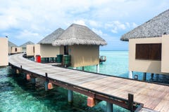 Best all-inclusive Maldives water-villa resorts in Maldives royalty free stock images Best all-inclusive Maldives water-villa resorts in Maldives royalty free stock images