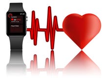 Best smartwatch with heart rate monitor. vector illustration Best smartwatch with heart rate monitor. vector illustration