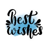Best wishes lettering greeting card. vector illustration Best wishes lettering greeting card. vector illustration