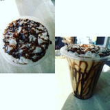 Beva il freddo di freddo dell'alimento del gelato del collage del gelato immagine stock libera da diritti Beva il freddo di freddo dell'alimento del gelato del collage del gelato immagine stock libera da diritti