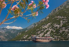 bezengi caucasus balkariya цветет горы kabardino Шлюпка в море Черногория стоковые изображения bezengi caucasus balkariya цветет горы kabardino Шлюпка в море Черногория стоковые изображения