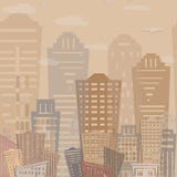 Bezszwowy deseniowy Nowożytny nieruchomość budynków projekt miejski krajobrazu wektor ilustracji Bezszwowy deseniowy Nowożytny nieruchomość budynków projekt miejski krajobrazu wektor ilustracji