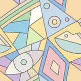 Bezszwowy wektoru wzór, różowi prążkowanego asymetrycznego geometrycznego tło z rhombus, trójboki Druk dla wystroju, tapeta, paku ilustracja wektor Bezszwowy wektoru wzór, różowi prążkowanego asymetrycznego geometrycznego tło z rhombus, trójboki Druk dla wystroju, tapeta, paku ilustracja wektor
