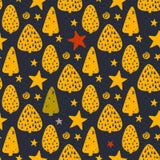 Bezszwowy wzór z drzewo północnym stylem również zwrócić corel ilustracji wektora royalty ilustracja Bezszwowy wzór z drzewo północnym stylem również zwrócić corel ilustracji wektora royalty ilustracja