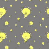 Bezszwowy wzór z lightbulbs royalty ilustracja Bezszwowy wzór z lightbulbs royalty ilustracja