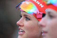 Biathlonstern Gabriela Soukalova Lizenzfreies Stockfoto