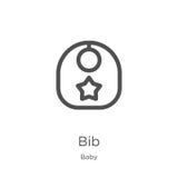 bib icon vector from baby collection. Thin line bib outline icon vector illustration. Outline, thin line bib icon for website stock illustration bib icon vector from baby collection. Thin line bib outline icon vector illustration. Outline, thin line bib icon for website stock illustration
