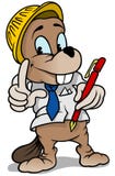Biber-Erbauer, der roten Stift hält Lizenzfreies Stockfoto Biber-Erbauer, der roten Stift hält Lizenzfreies Stockfoto