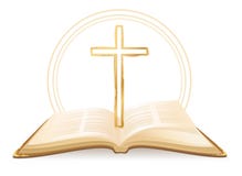 Biblia i krzyż royalty ilustracja Biblia i krzyż royalty ilustracja