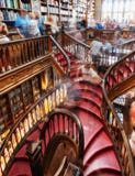 Biblioteca Lello e Irmao com a grande escadaria espiral com etapas vermelhas, Porto imagens de stock Biblioteca Lello e Irmao com a grande escadaria espiral com etapas vermelhas, Porto imagens de stock