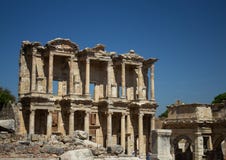 Biblioteka Celsus w Ephesus - Indyczy august 2018 fotografia royalty free Biblioteka Celsus w Ephesus - Indyczy august 2018 fotografia royalty free