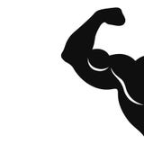 Bicep του ανθρώπινου χεριού Χέρι αθλητών διανυσματική απεικόνιση Bicep του ανθρώπινου χεριού Χέρι αθλητών διανυσματική απεικόνιση