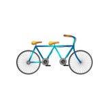Bicicleta velha longa do vintage com dois assentos para de duas pessoas ilustração stock Bicicleta velha longa do vintage com dois assentos para de duas pessoas ilustração stock