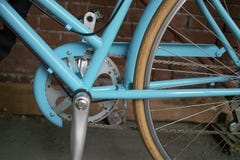 Bicicletta blu fotografia stock libera da diritti Bicicletta blu fotografia stock libera da diritti