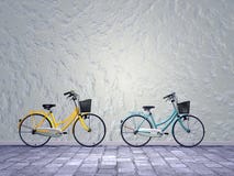 Bicis de la ciudad - 3D rinden ilustración del vector Bicis de la ciudad - 3D rinden ilustración del vector