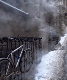 Bicycle And Steam Royalty Free Stock Images Bicycle And Steam Royalty Free Stock Images