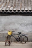 Bicycle And Stool In A Hutong Royalty Free Stock Photography Bicycle And Stool In A Hutong Royalty Free Stock Photography