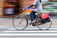 Bicycle Rider In Motion Blur Royalty Free Stock Image Bicycle Rider In Motion Blur Royalty Free Stock Image