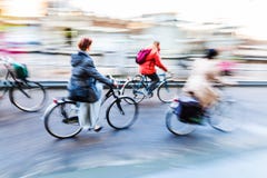 Bicycle Riders In The City Royalty Free Stock Photography