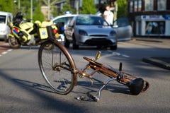 Bicycle road accident