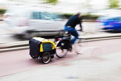 Bicycle With Trailer Royalty Free Stock Images Bicycle With Trailer Royalty Free Stock Images