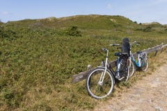 Bicycles at Texel stock image Bicycles at Texel stock image
