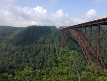 Bidge over New River Gorge WV. 3030 foot long New River Gorge Bridge near Fayetteville WV royalty free stock image Bidge over New River Gorge WV. 3030 foot long New River Gorge Bridge near Fayetteville WV royalty free stock image