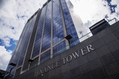 Big administrative building in Brussels, Belgium 06.26.2016 financial institution. Editorial use only a high tower in the heart of royalty free stock photography Big administrative building in Brussels, Belgium 06.26.2016 financial institution. Editorial use only a high tower in the heart of royalty free stock photography