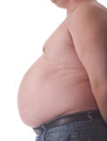 Big belly of a fat man