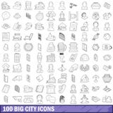 100 big city icons set, outline style. 100 big city icons set in outline style for any design vector illustration royalty free illustration 100 big city icons set, outline style. 100 big city icons set in outline style for any design vector illustration royalty free illustration