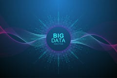 Big data visualization. Graphic abstract background Artificial Intelligence and Machine Learning. Perspective backdrop royalty free illustration Big data visualization. Graphic abstract background Artificial Intelligence and Machine Learning. Perspective backdrop royalty free illustration
