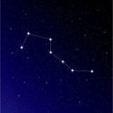 Big Dipper In Night Sky,Silent Night,Dark Blue Background. Royalty Free Stock Images