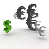 Big Euro - Little Dollar Stock Image Big Euro - Little Dollar Stock Image
