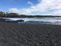 Big Island black sand beach stock image Big Island black sand beach stock image