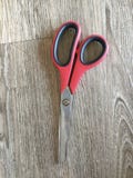 Big open red scissors. stock photos Big open red scissors. stock photos