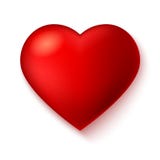 Big Red, A Scarlet Heart On White Background With Shadow. Royalty Free Stock Photo Big Red, A Scarlet Heart On White Background With Shadow. Royalty Free Stock Photo