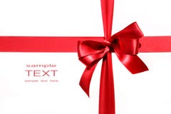 Big Red Holiday Bow On White Royalty Free Stock Images Big Red Holiday Bow On White Royalty Free Stock Images