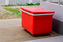 big red cooler
