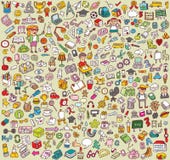 Big School and Education Icons Collection. Of numerous fine small hand drawn illustrations: objects, icons, people. Individual icons are grouped only in version