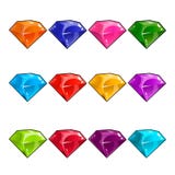 Big set with gems royalty free illustration Big set with gems royalty free illustration