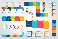 Big set of Infographic timeline report, template, chart, scheme.