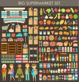 Big Supermarket Set. Royalty Free Stock Photography Big Supermarket Set. Royalty Free Stock Photography