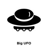 Big UFO icon vector isolated on white background, logo concept o stock illustration Big UFO icon vector isolated on white background, logo concept o stock illustration