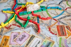 Biglietto per guidare gioco da tavolo immagini stock Biglietto per guidare gioco da tavolo immagini stock