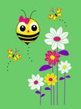 bij, bloem, grafische gevormd vlinder stock illustratie bij, bloem, grafische gevormd vlinder stock illustratie