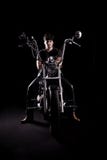 Biker On Chopper Motorcycle Stock Photo Biker On Chopper Motorcycle Stock Photo